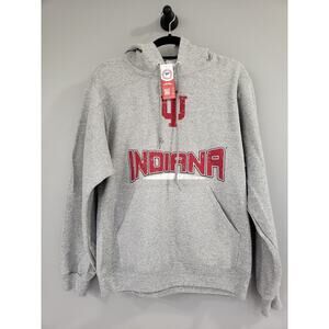 NEW NCAA Indiana‎ University Hoosiers Grey Hoodie Men Adult Small College Team